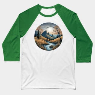 Paysage féerique Baseball T-Shirt